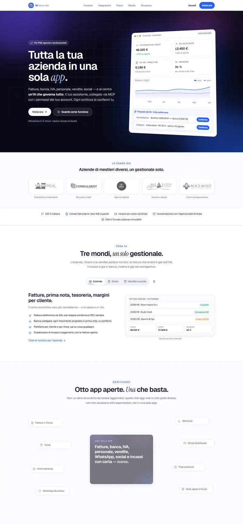 Anteprima del sito di InTasca 360