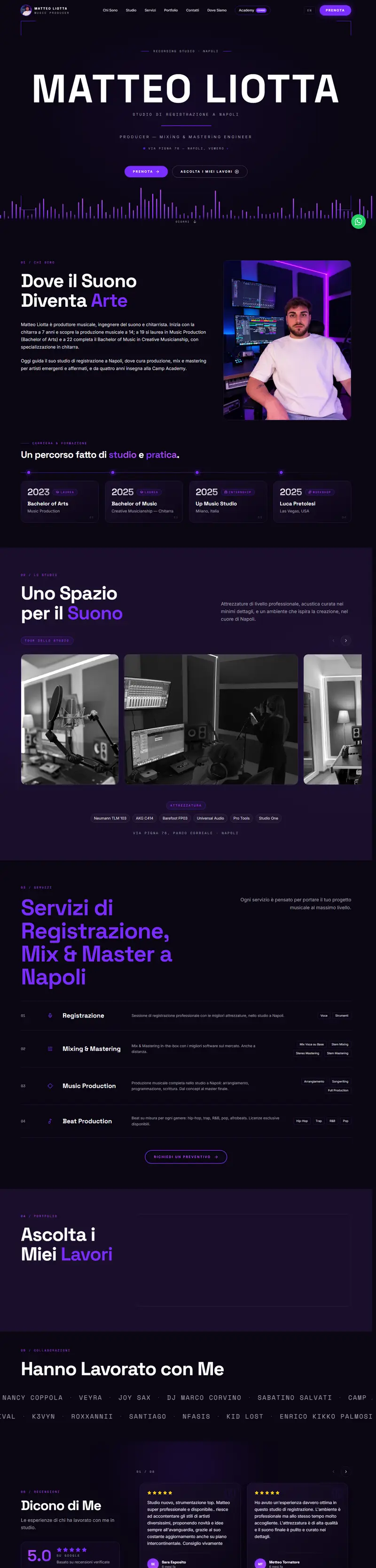 Anteprima del sito di Matteo Liotta