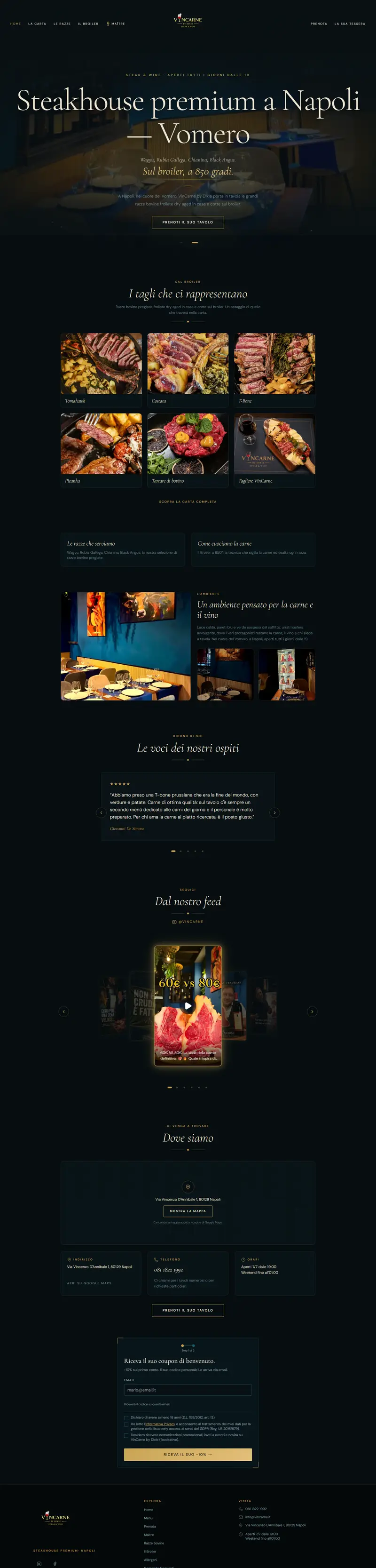 Anteprima del sito di VinCarne by Dixie